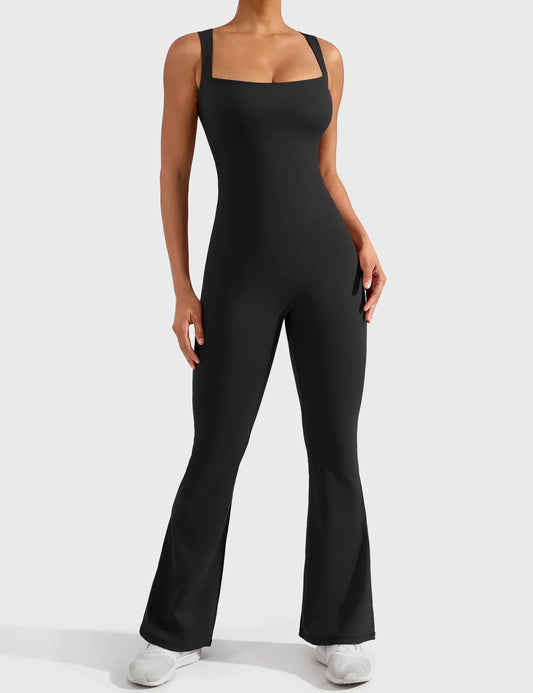 Chase's Elegance Flared V-Back Jumpsuit