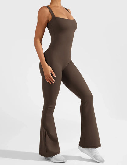 Chase's Elegance Flared V-Back Jumpsuit