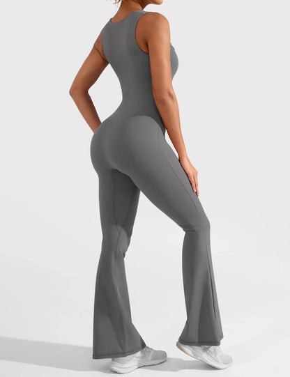 Chase's Elegance Flared V-Back Jumpsuit