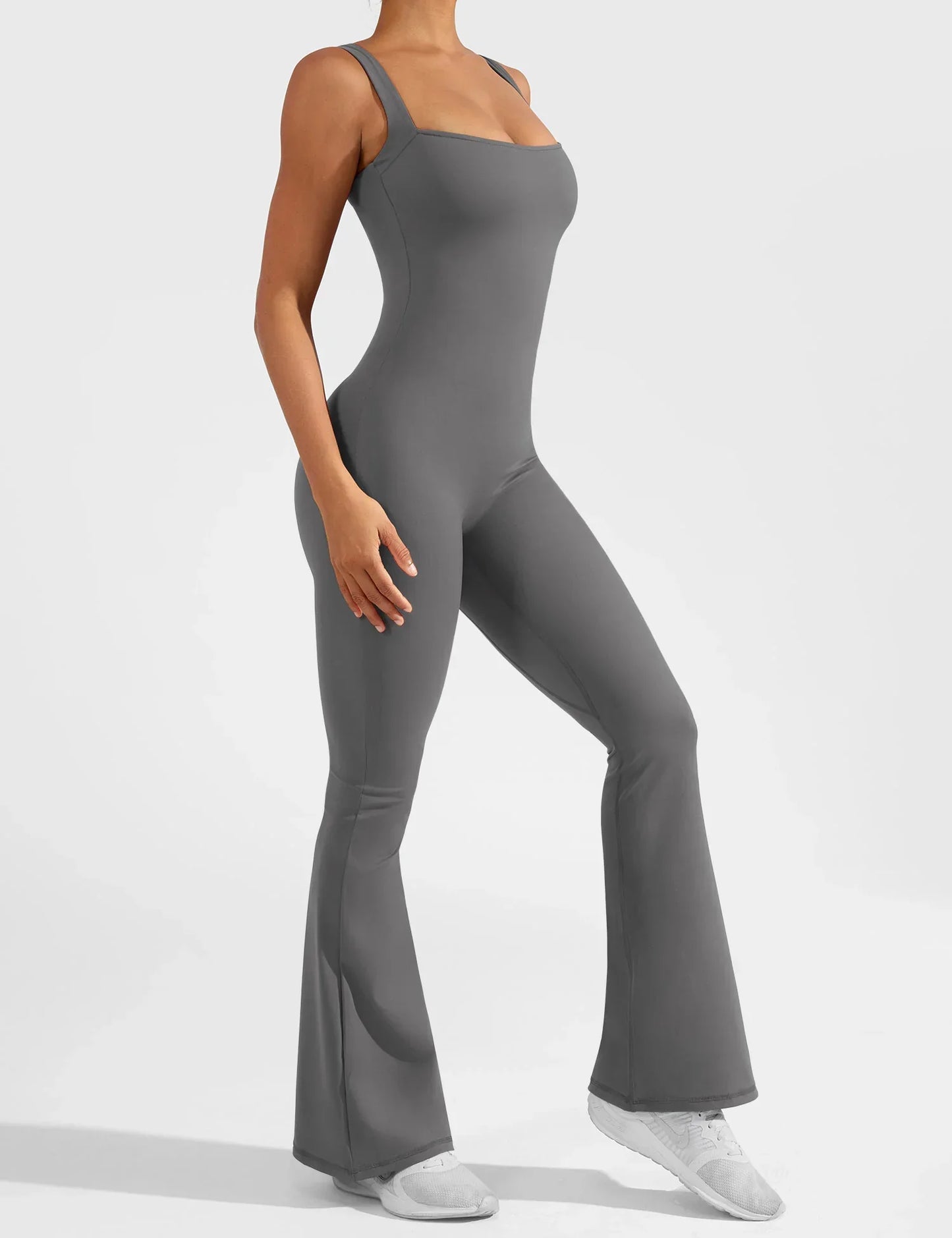 Chase's Elegance Flared V-Back Jumpsuit