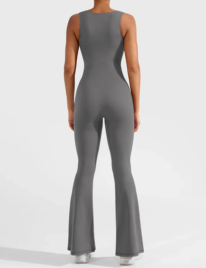 Chase's Elegance Flared V-Back Jumpsuit